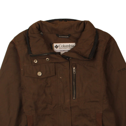 Womens UK Size S Columbia Brown Hiking Walking Outdoor Jacket
