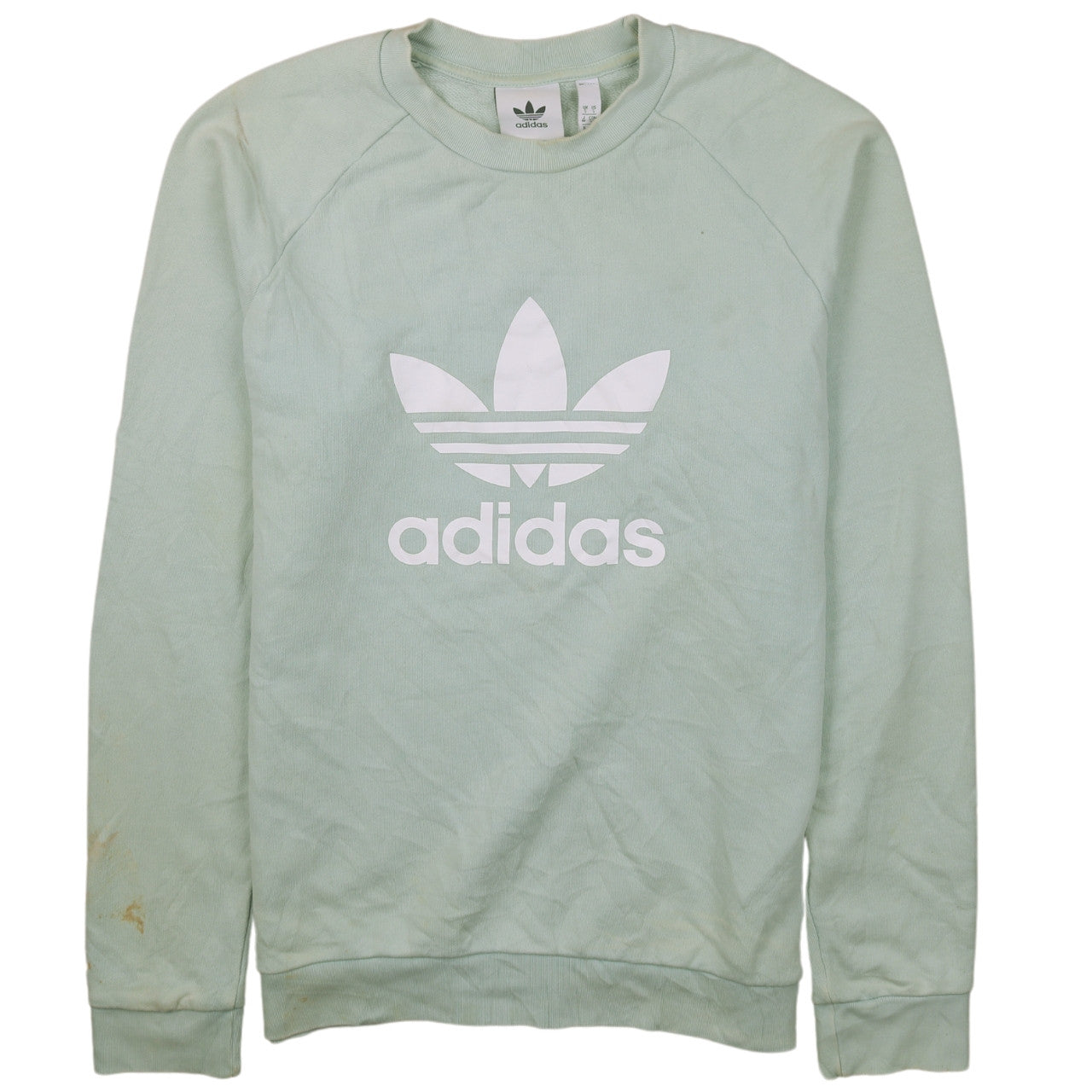 Womens UK Size S adidas Green Pullover Sweatshirt