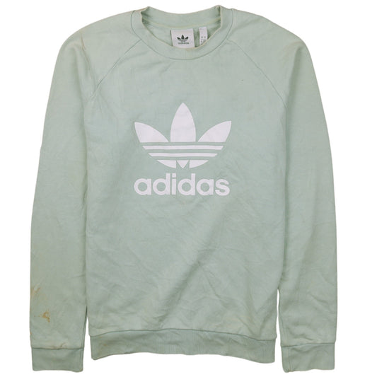 Womens UK Size S adidas Green Pullover Sweatshirt