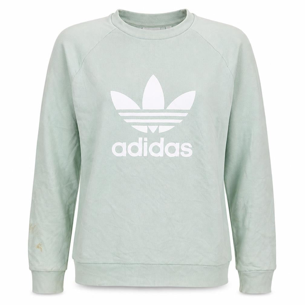 Womens UK Size S adidas Green Pullover Sweatshirt