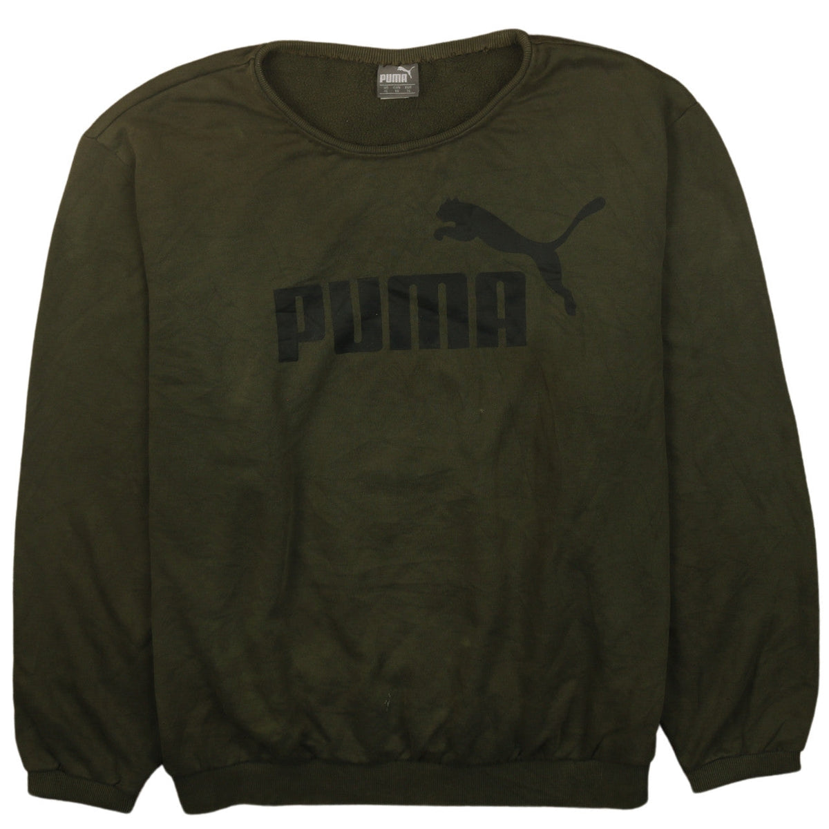 Mens UK Size XL PUMA Green Pullover Sweatshirt