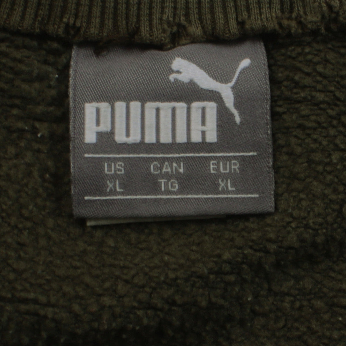 Mens UK Size XL PUMA Green Pullover Sweatshirt