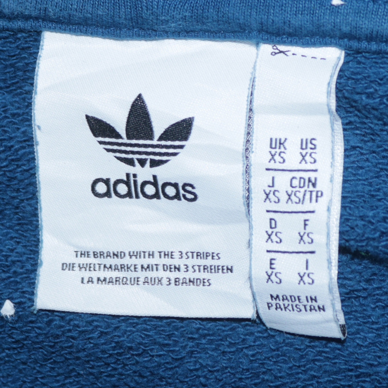 Mens UK Size XS adidas Blue Pullover Hoodie
