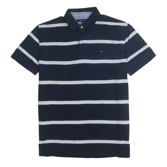 Tommy Hilfiger Men's Blue Striped Polo Shirt XL Classic Fit