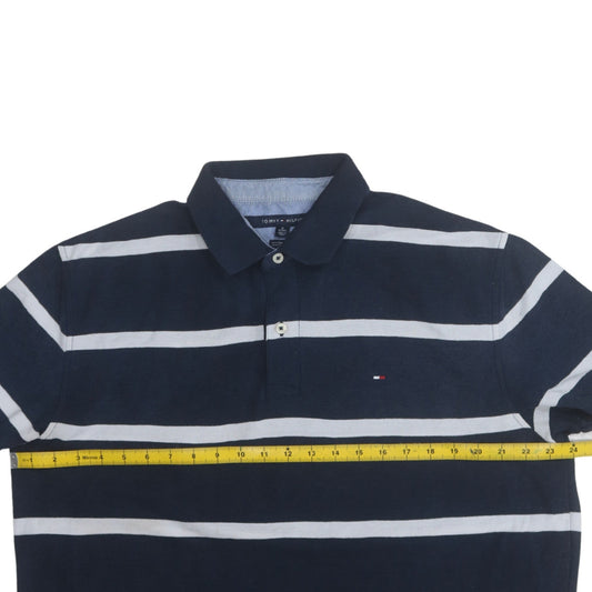 Tommy Hilfiger Men's Blue Striped Polo Shirt XL Classic Fit