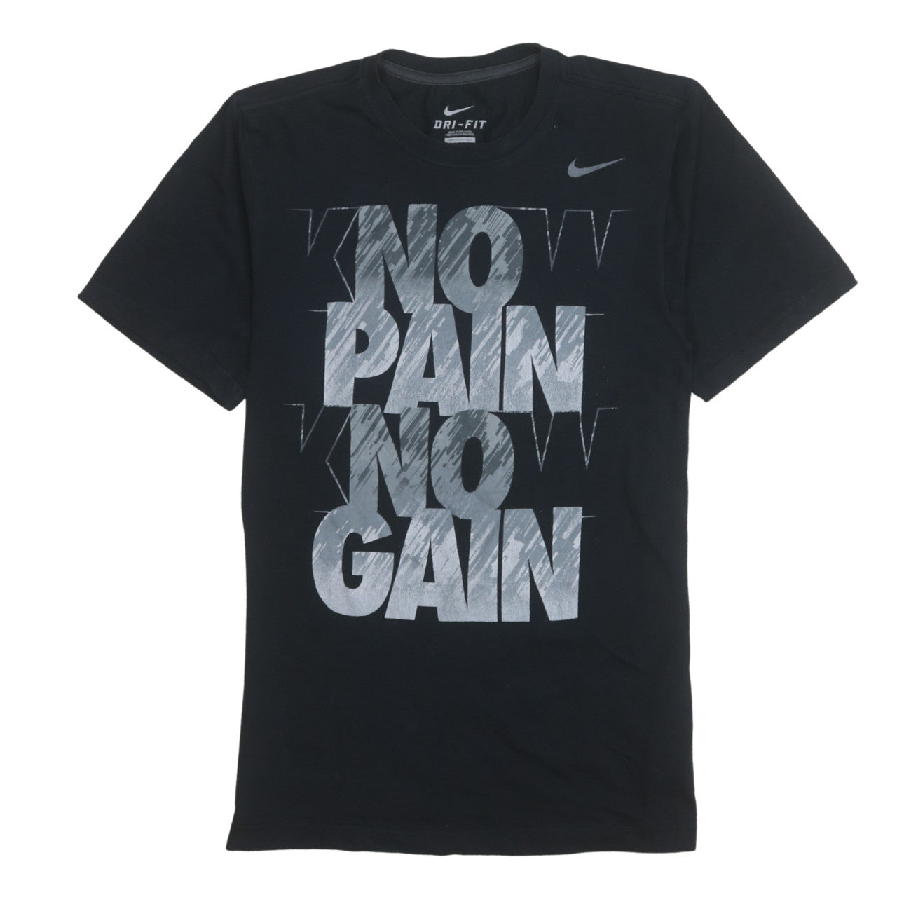 Nike Men's Black Dri-Fit No Pain No Gain Sports T-Shirt Size S