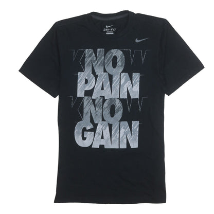 Nike Men's Black Dri-Fit No Pain No Gain Sports T-Shirt Size S