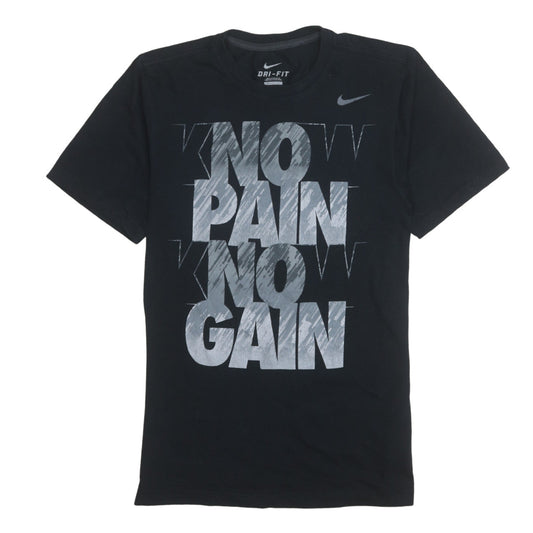 Nike Men's Black Dri-Fit No Pain No Gain Sports T-Shirt Size S