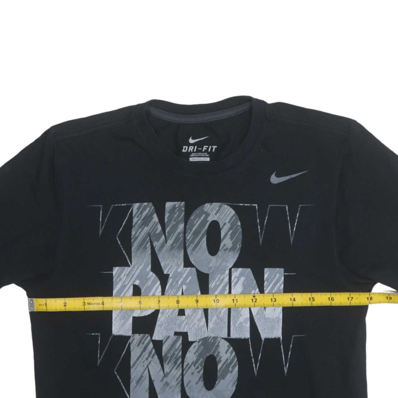 Nike Men's Black Dri-Fit No Pain No Gain Sports T-Shirt Size S