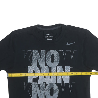 Nike Men's Black Dri-Fit No Pain No Gain Sports T-Shirt Size S