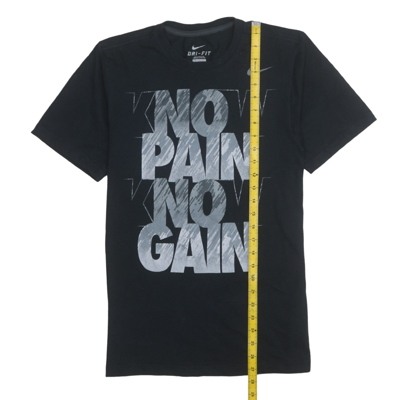 Nike Men's Black Dri-Fit No Pain No Gain Sports T-Shirt Size S