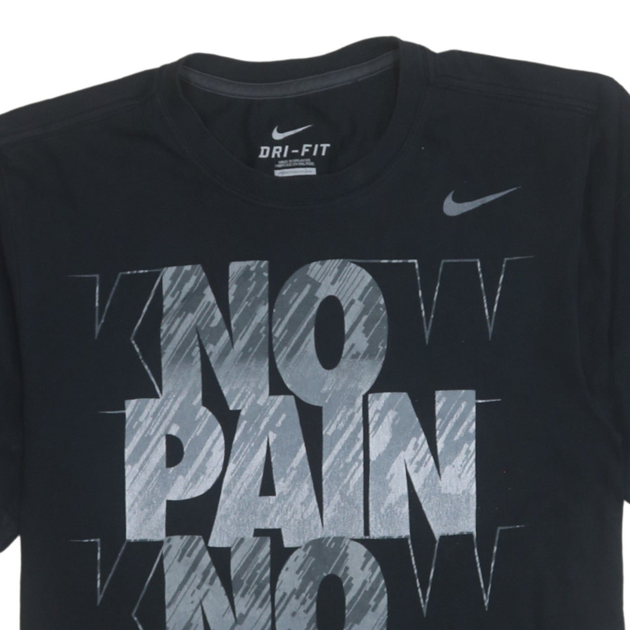 Nike Men's Black Dri-Fit No Pain No Gain Sports T-Shirt Size S