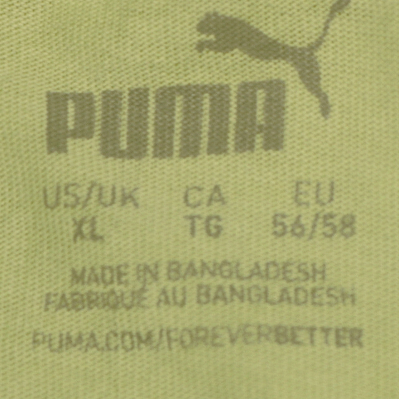 Mens UK Size XL PUMA Green  T-Shirt