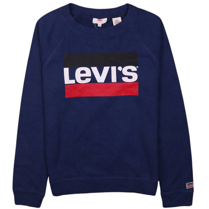 Womens UK Size XS Levi's Blue Pullover Sweatshirt