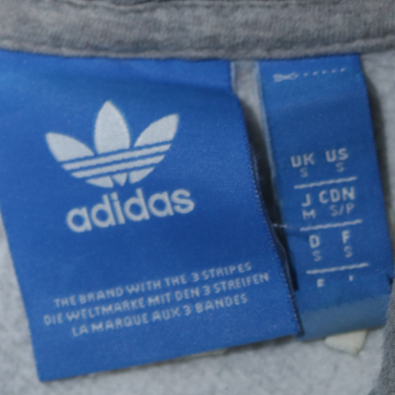 Mens UK Size S adidas Grey Pullover Hoodie