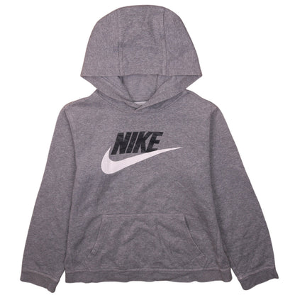 Nike Boys Grey XL Pullover Fleece Hoodie with Logo Print