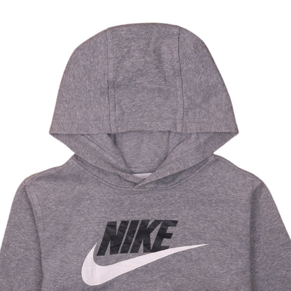 Nike Boys Grey XL Pullover Fleece Hoodie with Logo Print