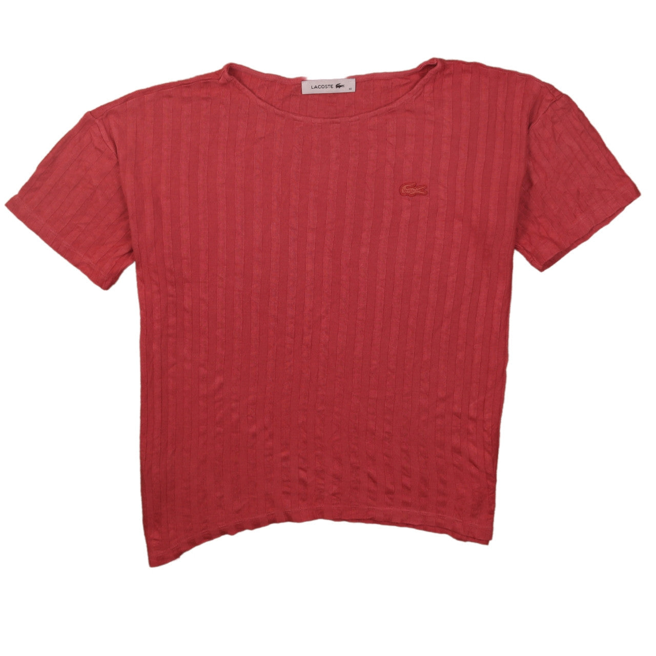 Womens UK Size 12 Lacoste Red Basic T-Shirt
