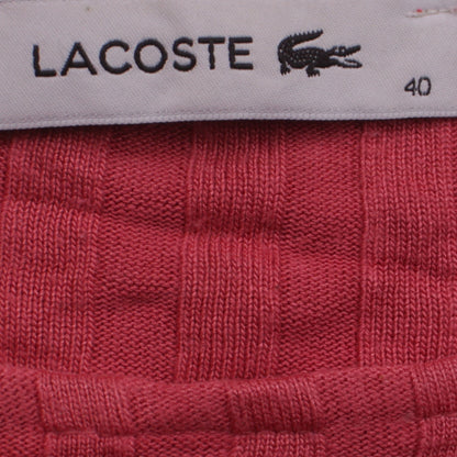 Womens UK Size 12 Lacoste Red Basic T-Shirt