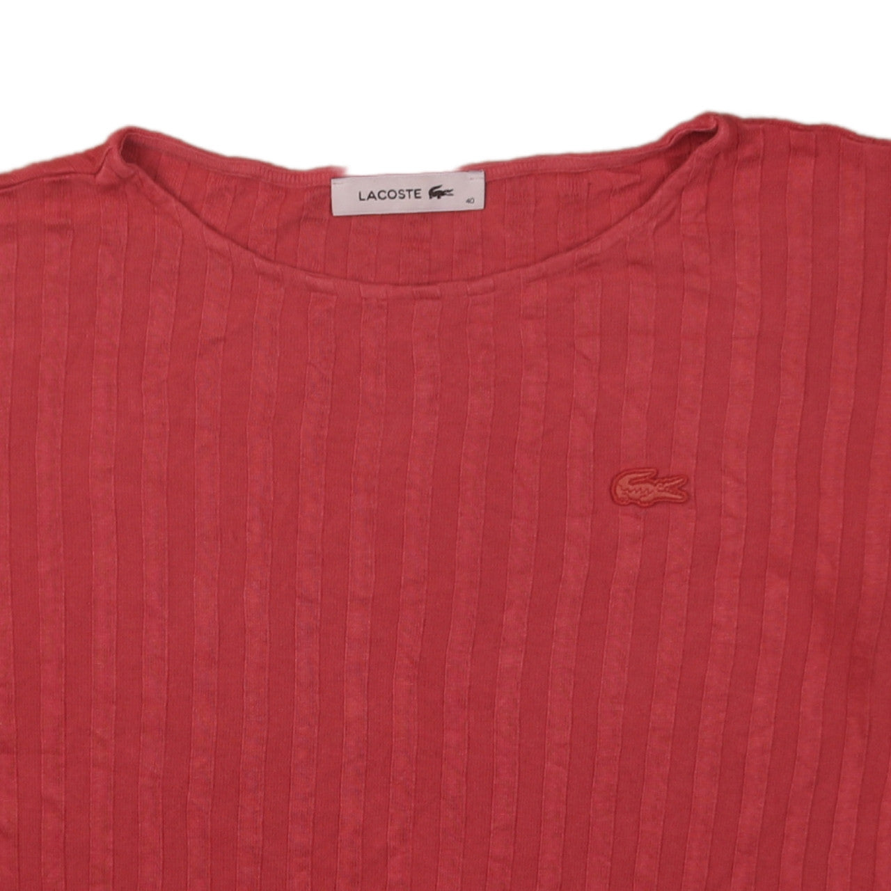 Womens UK Size 12 Lacoste Red Basic T-Shirt