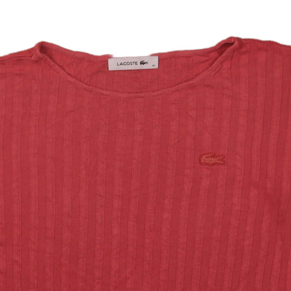 Womens UK Size 12 Lacoste Red Basic T-Shirt