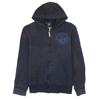 Mens UK Size 2XL Napapijri Blue Full Zip Hoodie