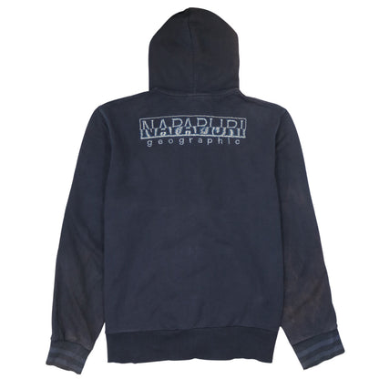 Mens UK Size 2XL Napapijri Blue Full Zip Hoodie
