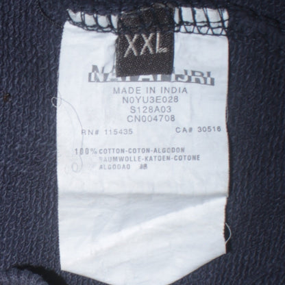 Mens UK Size 2XL Napapijri Blue Full Zip Hoodie