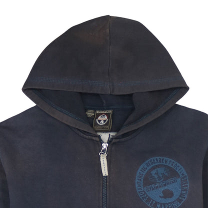 Mens UK Size 2XL Napapijri Blue Full Zip Hoodie