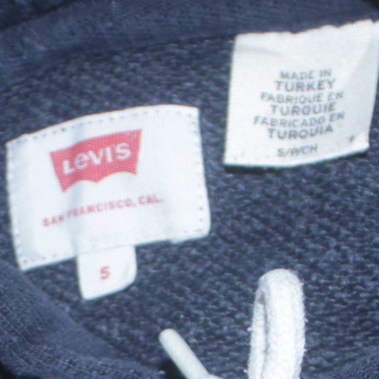 Mens UK Size S Levi's Blue Pullover Hoodie