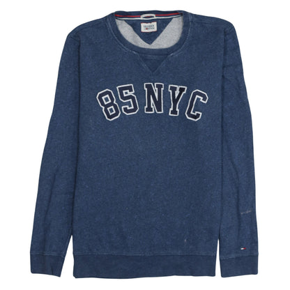 Mens UK Size L Tommy Hilfiger Blue Pullover Sweatshirt
