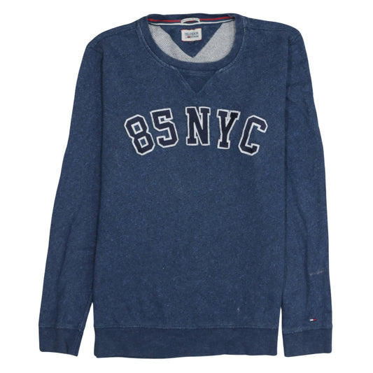 Mens UK Size L Tommy Hilfiger Blue Pullover Sweatshirt
