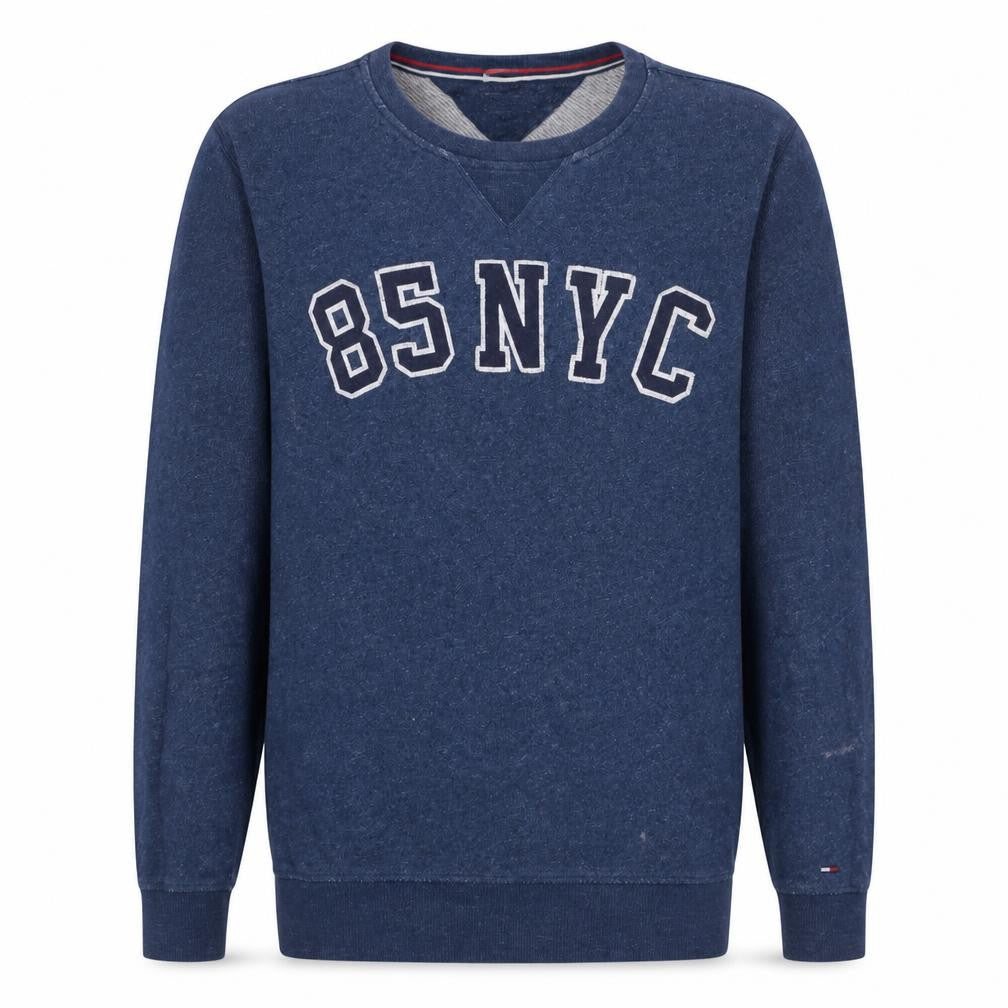 Mens UK Size L Tommy Hilfiger Blue Pullover Sweatshirt