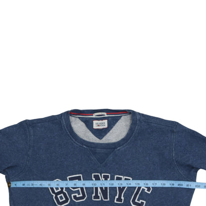 Mens UK Size L Tommy Hilfiger Blue Pullover Sweatshirt
