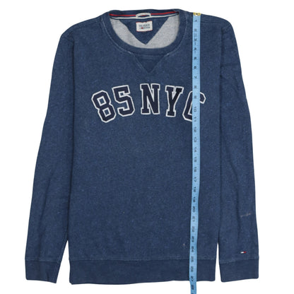 Mens UK Size L Tommy Hilfiger Blue Pullover Sweatshirt