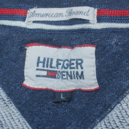 Mens UK Size L Tommy Hilfiger Blue Pullover Sweatshirt