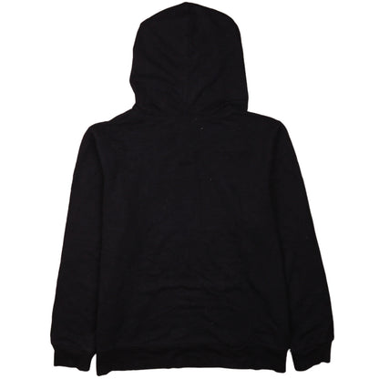 GAP Girls Black Pullover Hoodie L Embroidered Logo Casual Fleece