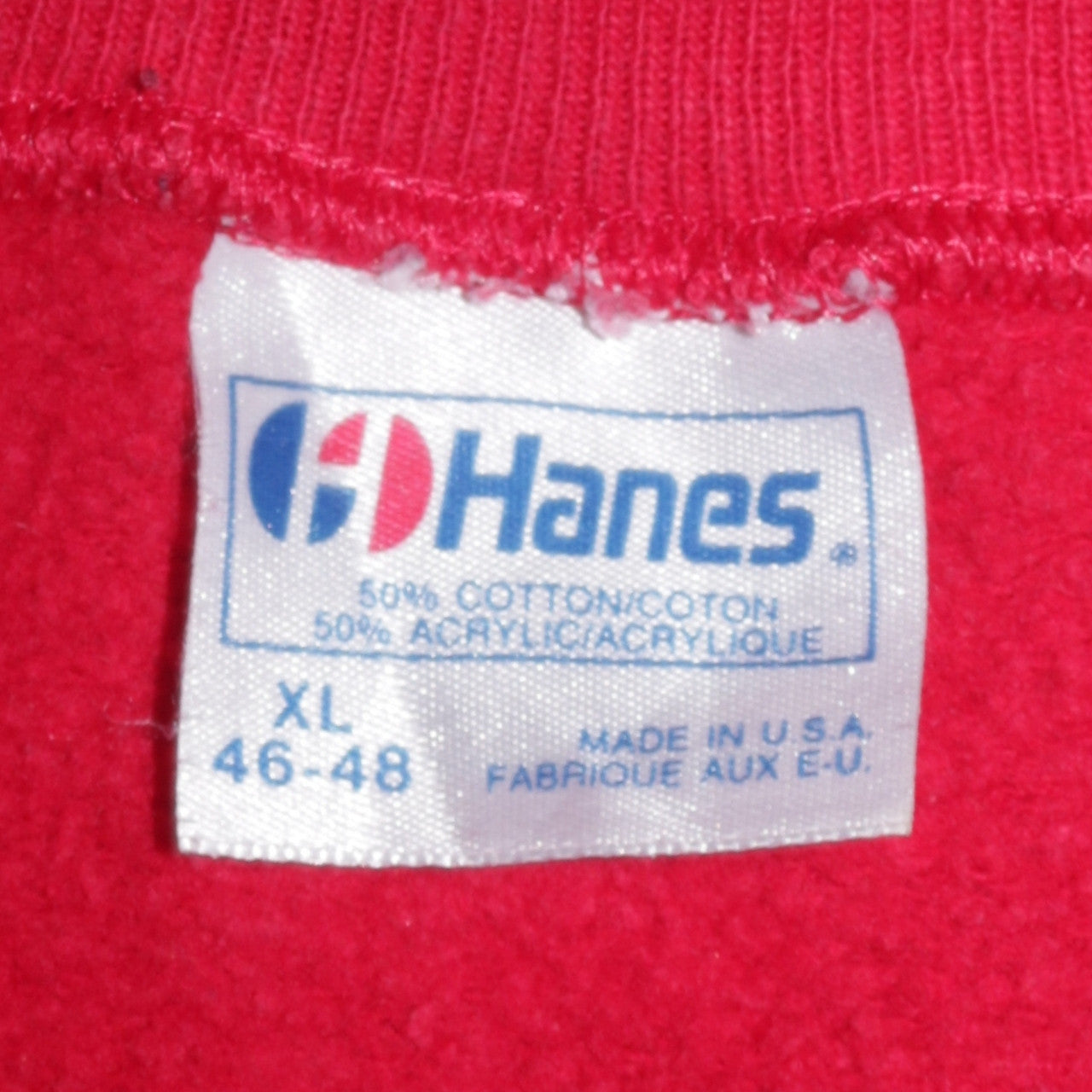 Mens UK Size XL Hanes Red Pullover Sweatshirt