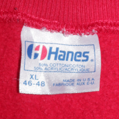 Mens UK Size XL Hanes Red Pullover Sweatshirt
