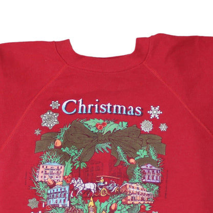 Mens UK Size XL Hanes Red Pullover Sweatshirt