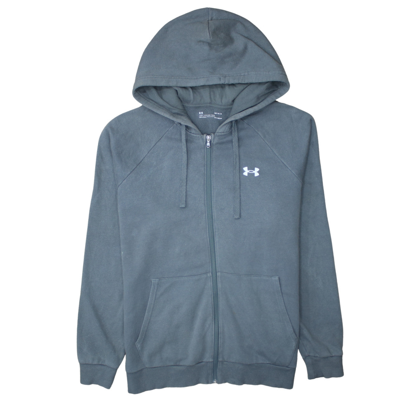 Mens UK Size L Under armour Grey Full Zip Hoodie