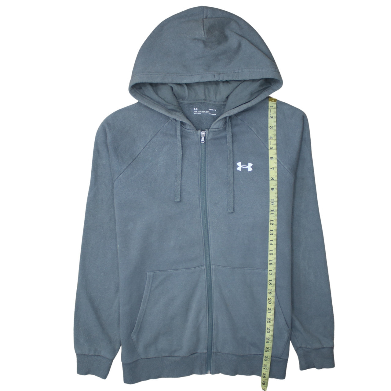Mens UK Size L Under armour Grey Full Zip Hoodie