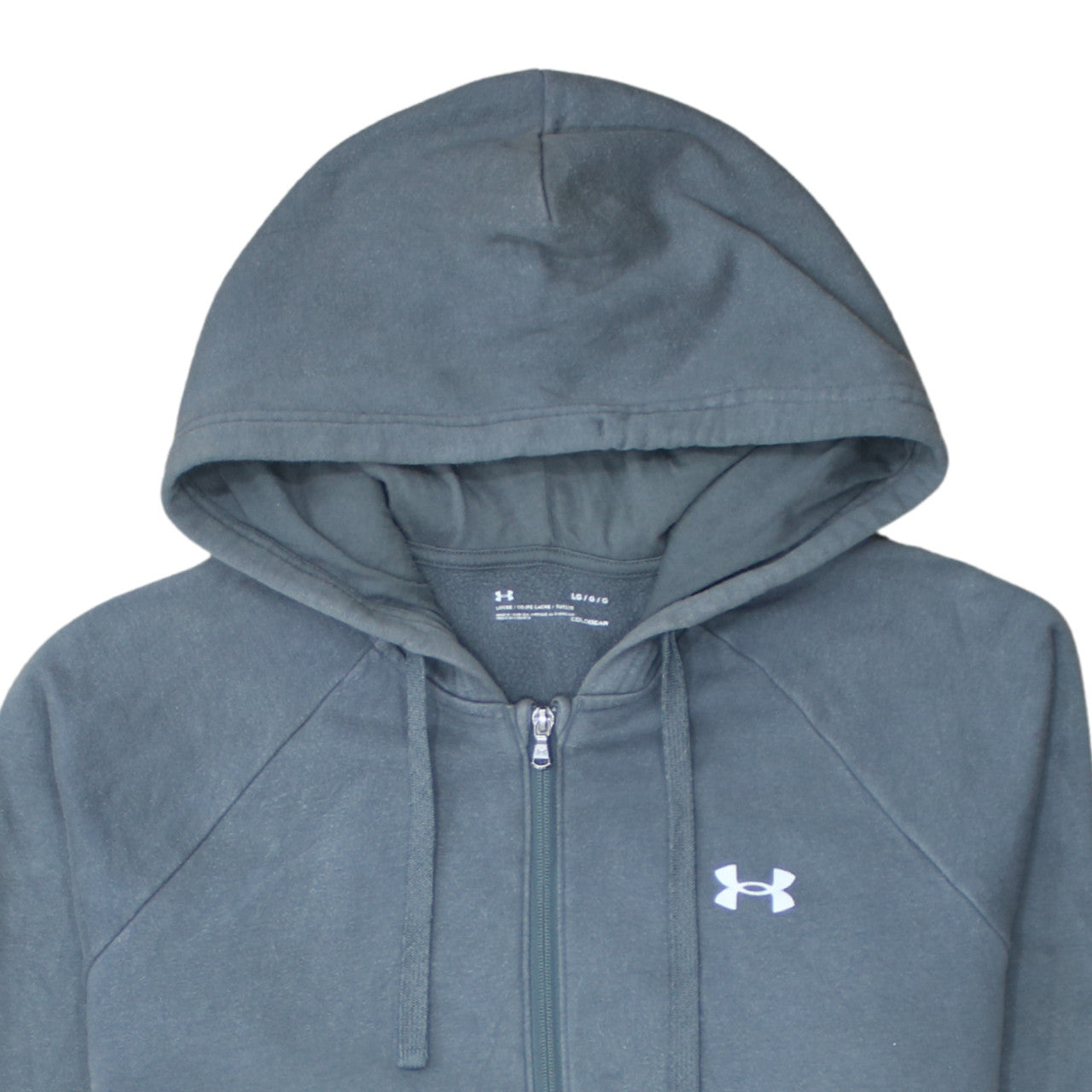 Mens UK Size L Under armour Grey Full Zip Hoodie