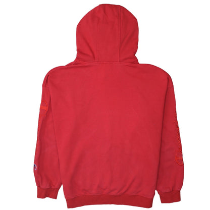 Mens UK Size M Champion Red Pullover Hoodie