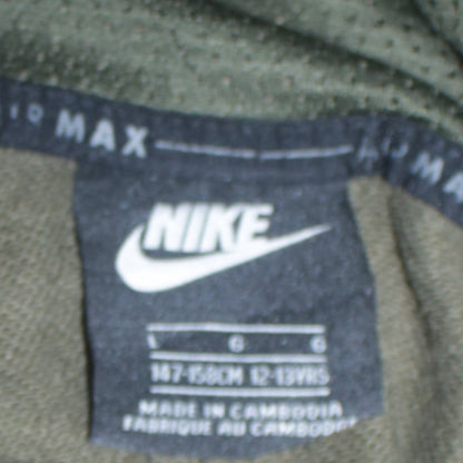 Nike Boys Green Air Max Pullover Hoodie 12-13 Years Long Sleeve Logo