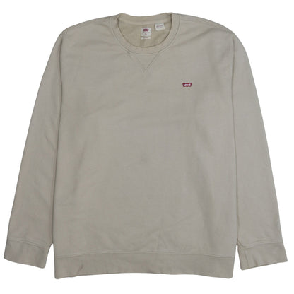 Mens UK Size 2XL Levi's Beige Pullover Sweatshirt