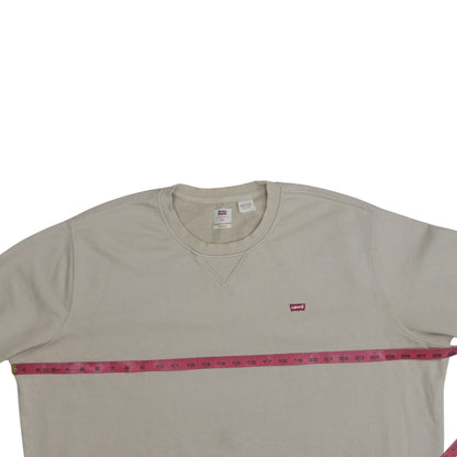 Mens UK Size 2XL Levi's Beige Pullover Sweatshirt