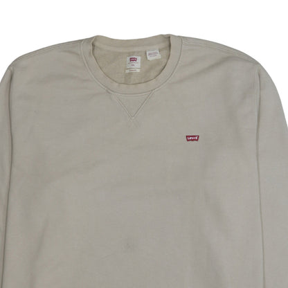 Mens UK Size 2XL Levi's Beige Pullover Sweatshirt