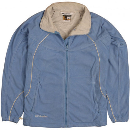 Columbia Womens Blue Fleece Full Zip Jacket Size L