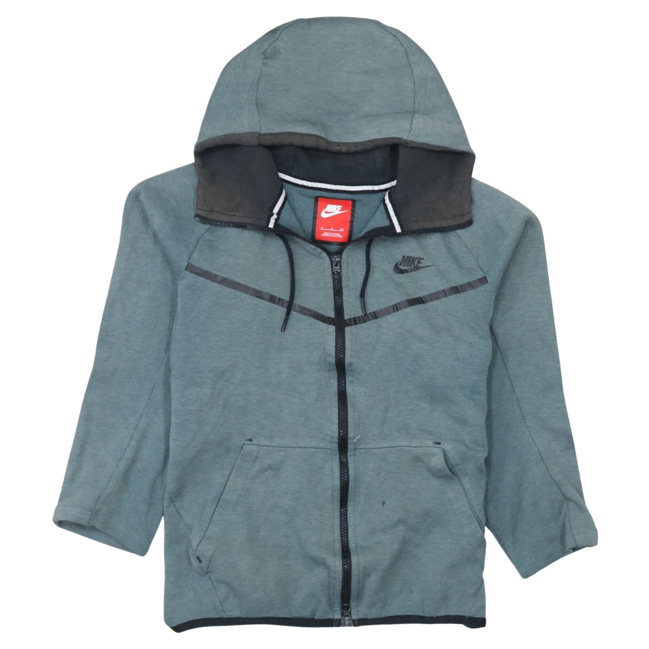 Womens UK Size S Nike Green Full Zip Hoodie